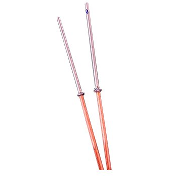 Butt welding of copper rod and nickel-chromium rod