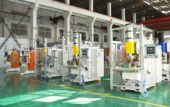 A batch of custom-made resistance welding machines
